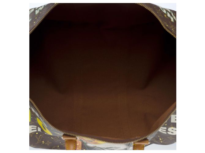 Louis Vuitton Bolsa de viaje de Keepall 55 BANDOLERA PERSONALIZADA "EL REY PELE NUNCA MUERE VS MICKEY"-100929 - vista 6