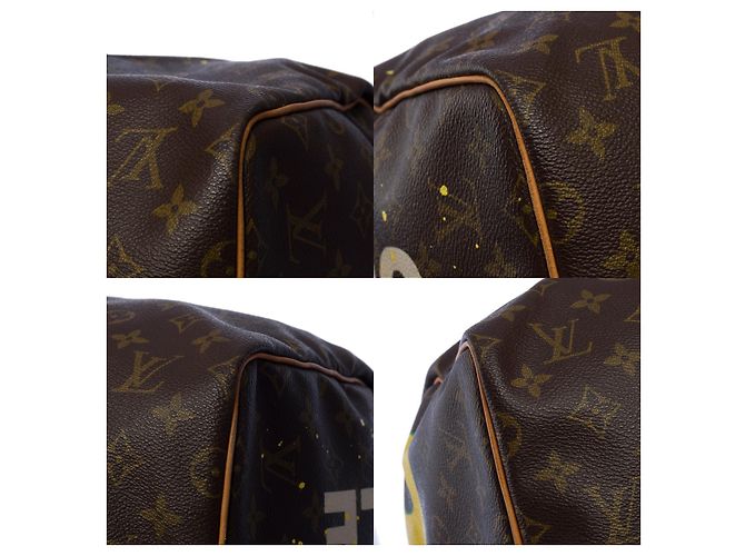 Louis Vuitton Bolsa de viaje de Keepall 55 BANDOLERA PERSONALIZADA "EL REY PELE NUNCA MUERE VS MICKEY"-100929 - vista 9