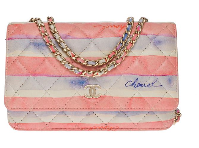 Borsa CHANEL Wallet on Chain in Pelle Rosa - 101025 - vista 2
