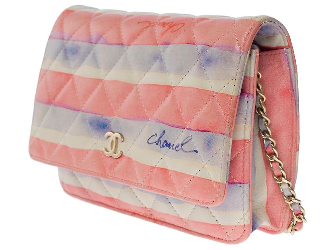 Borsa CHANEL Wallet on Chain in Pelle Rosa - 101025 - vista 4