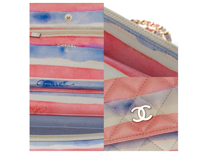 Borsa CHANEL Wallet on Chain in Pelle Rosa - 101025 - vista 6
