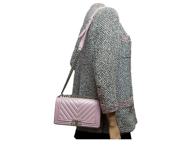 Boy CHANEL Jungentasche aus lila Leder - 101036 - Ansicht 12