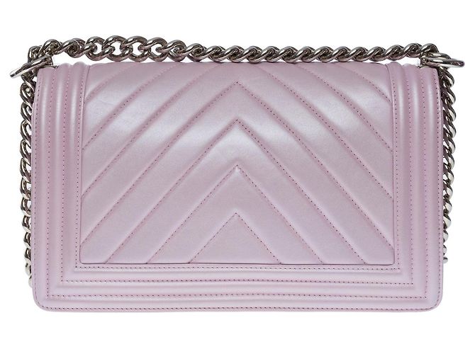 Boy CHANEL Jungentasche aus lila Leder - 101036 - Ansicht 3