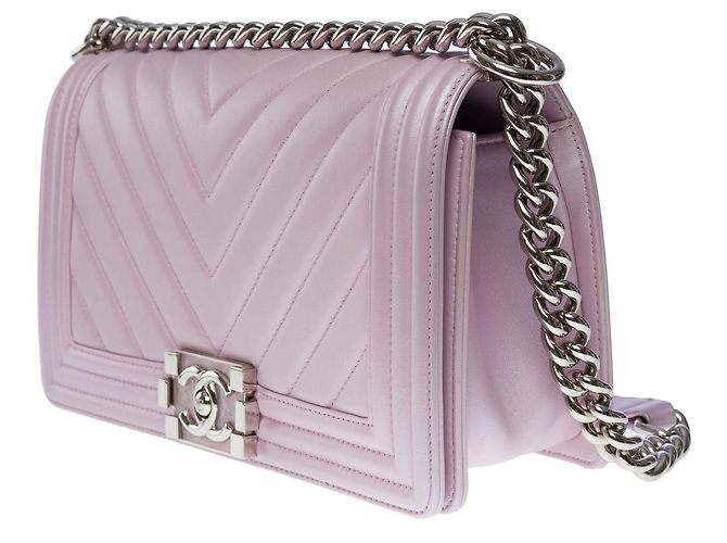Boy CHANEL Jungentasche aus lila Leder - 101036 - Ansicht 4