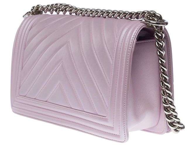 Boy CHANEL Jungentasche aus lila Leder - 101036 - Ansicht 5