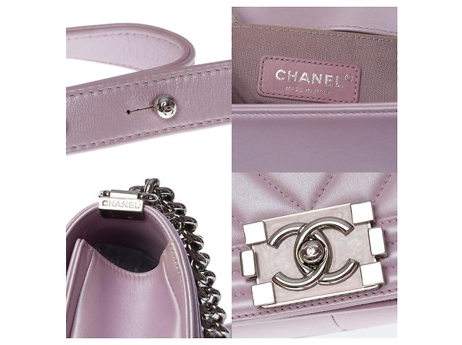 Boy CHANEL Jungentasche aus lila Leder - 101036 - Ansicht 6