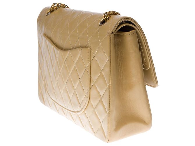 Mademoiselle Borsa CHANEL Timeless/Classique in pelle beige - 100083 - vista 4