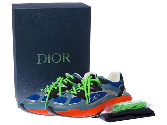 Scarpa in Pelle Blu DIOR - 100252 - vista 9