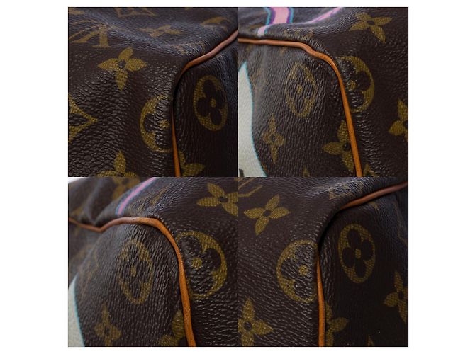 Speedy Louis Vuitton Borsa veloce 40 personalizzato "Keep Cool"-13240121210 Marrone - vista 10