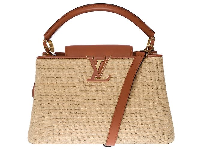 Borsa LOUIS VUITTON Capucines in vimini Beige - 101055 - vista 2