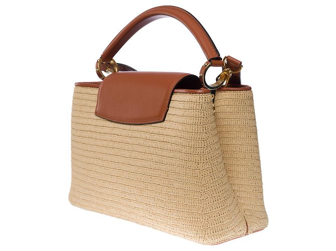 Borsa LOUIS VUITTON Capucines in vimini Beige - 101055 - vista 5