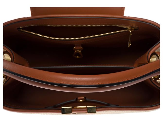 Borsa LOUIS VUITTON Capucines in vimini Beige - 101055 - vista 8