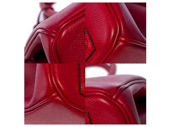 Hermès Sac HERMES Birkin 30 en Cuir Rouge - 101082 - vue 11