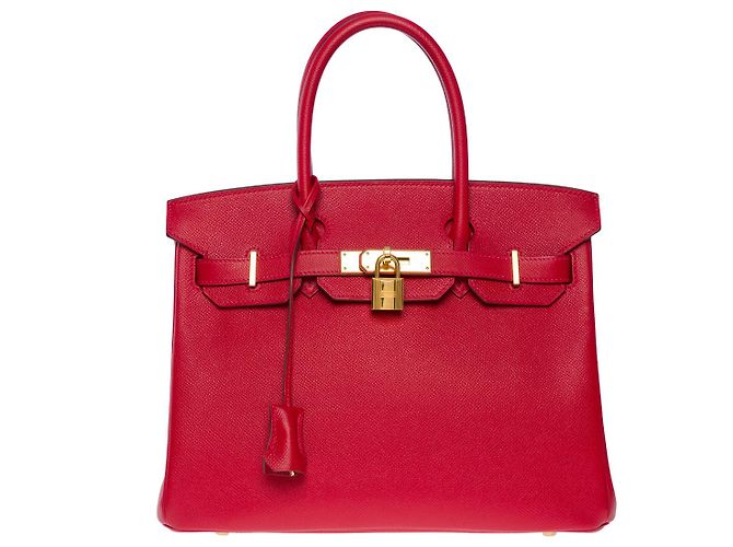 Hermès Sac HERMES Birkin 30 en Cuir Rouge - 101082 - vue 2