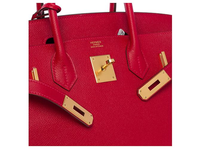 Hermès Sac HERMES Birkin 30 en Cuir Rouge - 101082 - vue 6