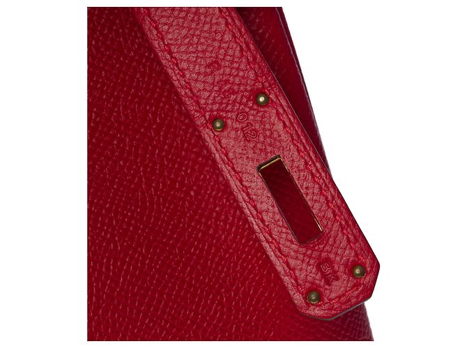 Hermès Sac HERMES Birkin 30 en Cuir Rouge - 101082 - vue 7