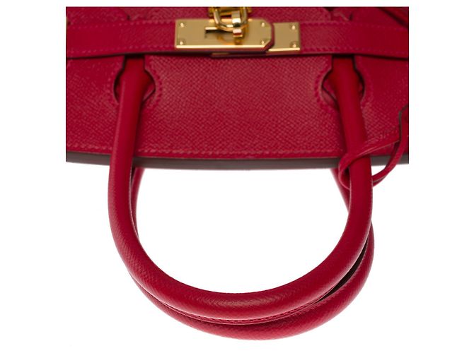 Hermès Sac HERMES Birkin 30 en Cuir Rouge - 101082 - vue 9