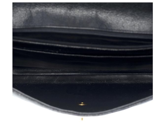 Chanel cartella in pelle caviale nera -101086 Nero - vista 7