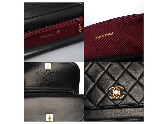 Timeless CHANEL BOLSA CLÁSSICA COM FLAP MEIA-LUA BOLSA TRANSVERSAL EM COURO PRETO ACOLCHOADO100414 - vista 5
