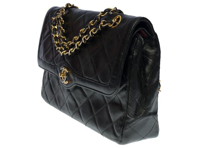 Timeless Sac Chanel Zeitlos/Klassisches schwarzes Leder - 100315 - Ansicht 3