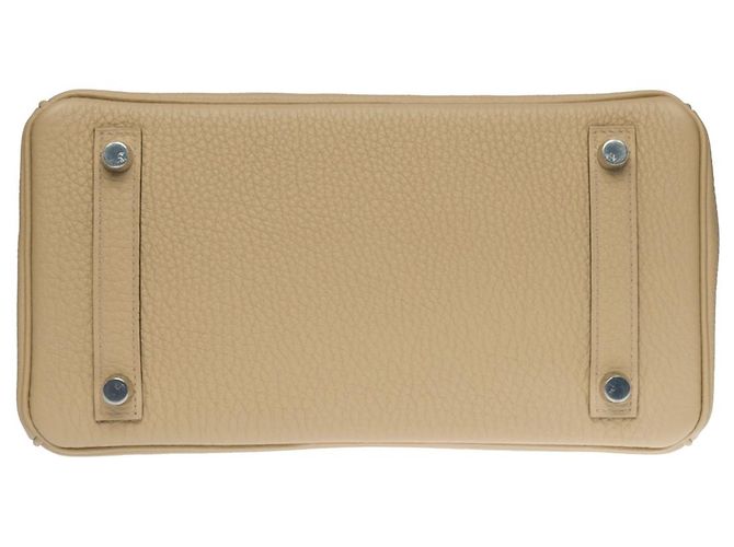 Hermès Borsa Hermes Birkin 25 in Pelle Beige - 100908 - vista 10