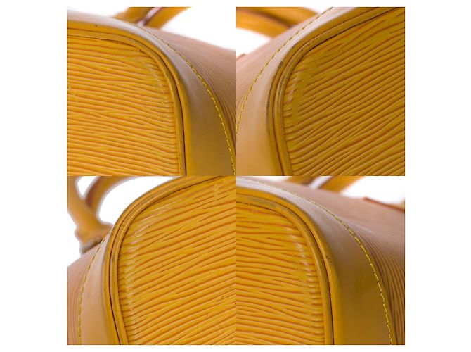 Borsa Louis Vuitton Alma in pelle Epi gialla100919 Giallo - vista 11