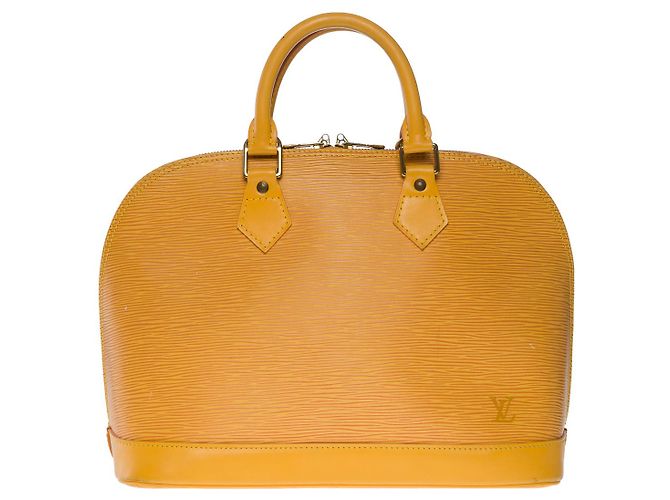 Borsa Louis Vuitton Alma in pelle Epi gialla100919 Giallo - vista 2