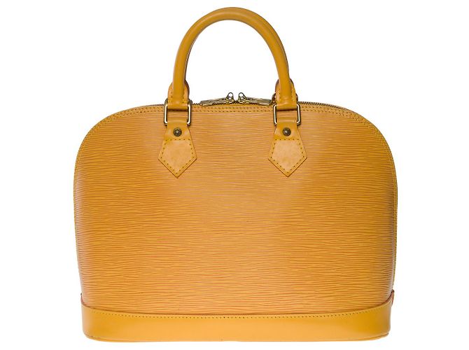 Borsa Louis Vuitton Alma in pelle Epi gialla100919 Giallo - vista 3