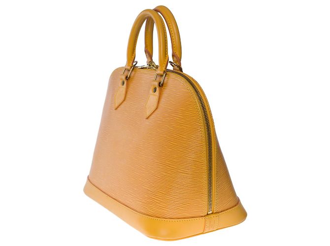 Borsa Louis Vuitton Alma in pelle Epi gialla100919 Giallo - vista 4