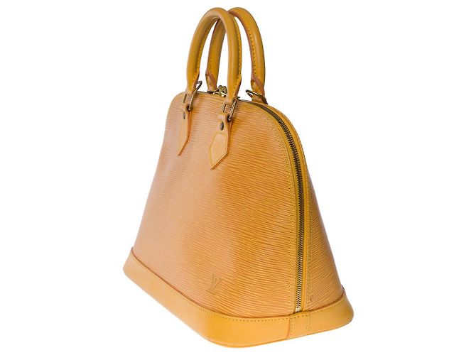 Borsa Louis Vuitton Alma in pelle Epi gialla100919 Giallo - vista 5