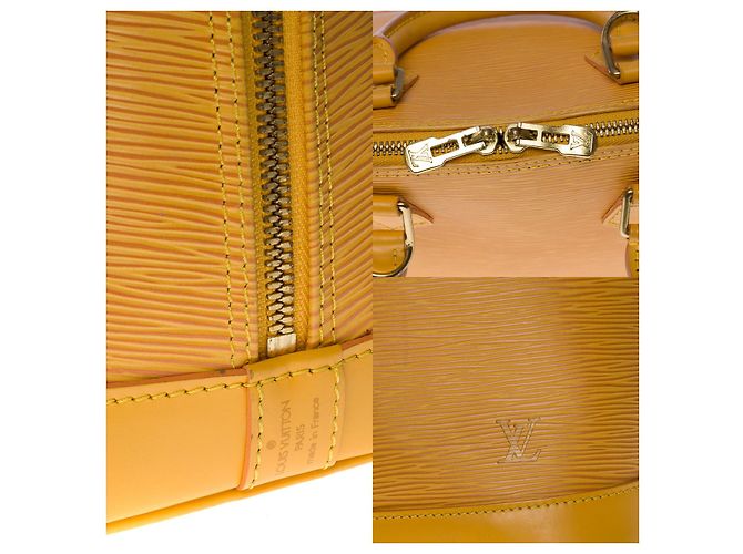 Borsa Louis Vuitton Alma in pelle Epi gialla100919 Giallo - vista 6