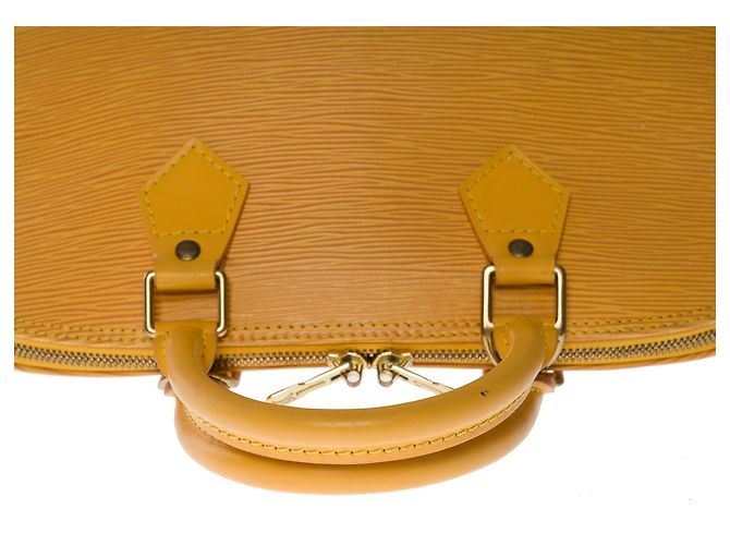 Borsa Louis Vuitton Alma in pelle Epi gialla100919 Giallo - vista 9