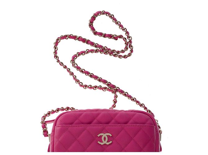 Borsa per fotocamera CHANEL in pelle rosa - 100926 - vista 10