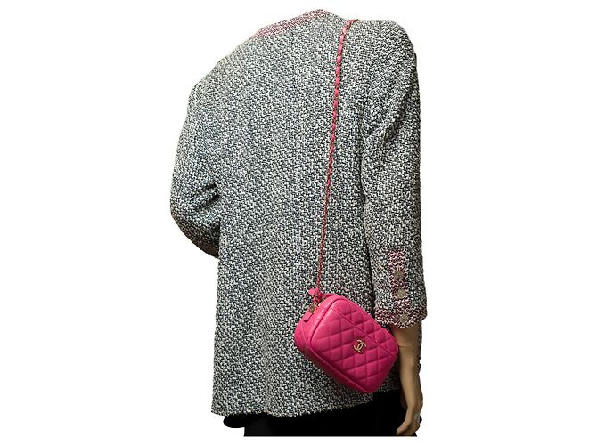 Borsa per fotocamera CHANEL in pelle rosa - 100926 - vista 13