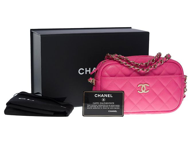 Borsa per fotocamera CHANEL in pelle rosa - 100926 - vista 2