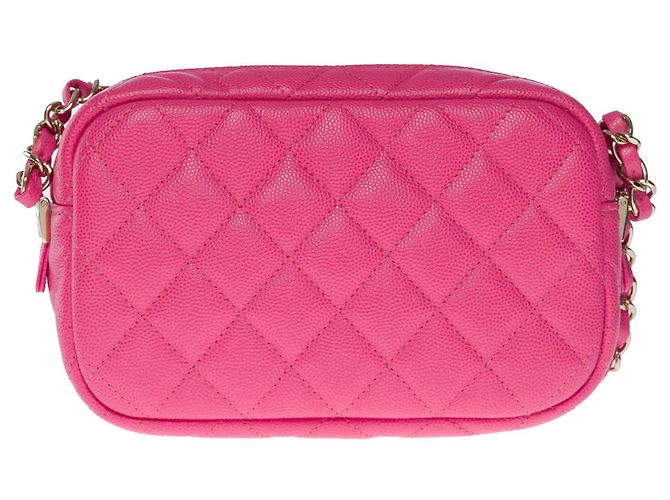 Borsa per fotocamera CHANEL in pelle rosa - 100926 - vista 4