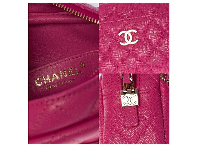 Borsa per fotocamera CHANEL in pelle rosa - 100926 - vista 7