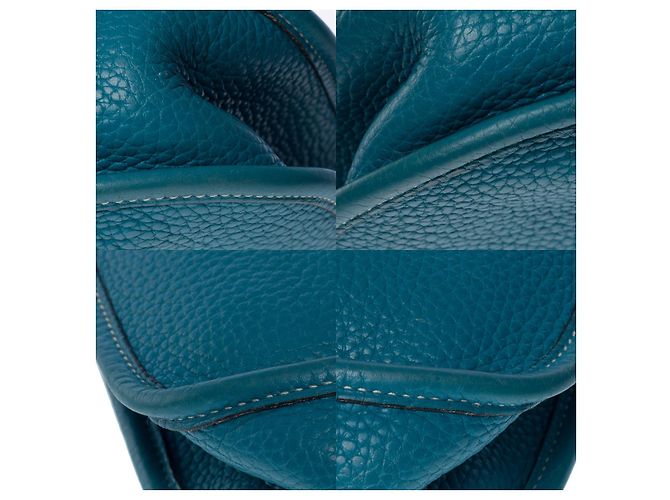 Hermès Borsa a tracolla Evelyne 29 jeans in pelle blu-101093 - vista 10