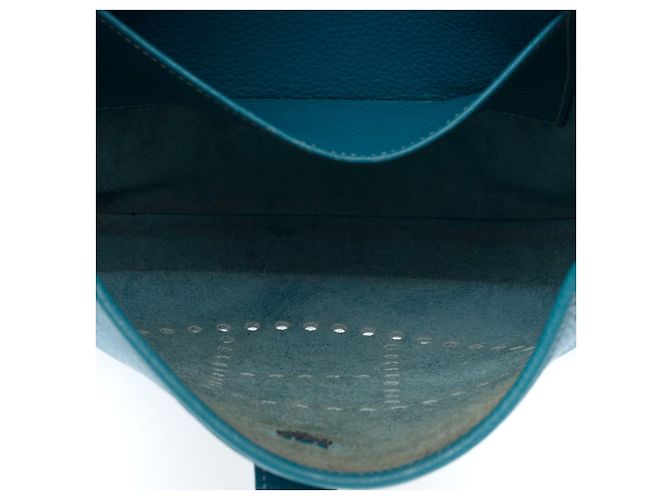 Hermès Borsa a tracolla Evelyne 29 jeans in pelle blu-101093 - vista 7