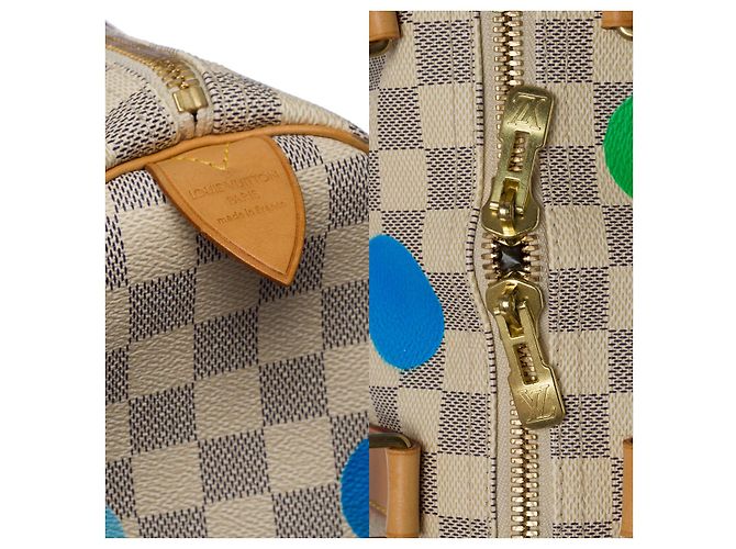 Borsa Keepall LOUIS VUITTON in tela bianca - 101063 Bianco - vista 5
