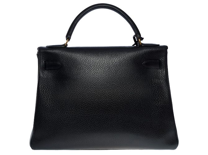 Hermès Borsa Hermes Kelly 32 in pelle nera - 101099 Nero - vista 2