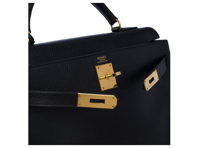 Hermès Borsa Hermes Kelly 32 in pelle nera - 101099 Nero - vista 5