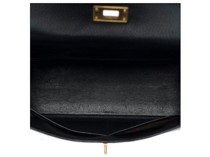 Hermès Borsa Hermes Kelly 32 in pelle nera - 101099 Nero - vista 7