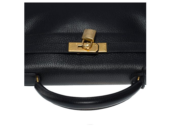Hermès Borsa Hermes Kelly 32 in pelle nera - 101099 Nero - vista 8