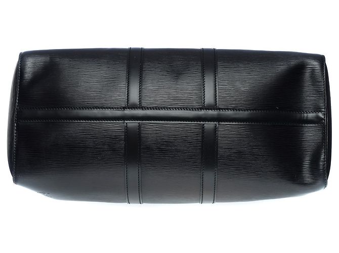 Louis Vuitton Borsa da viaggio Keepall 45 in pelle Epi nera -101107 Nero - vista 9