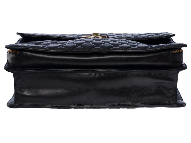 Chanel borsa a tracolla in pelle nera-101091 Nero - vista 11
