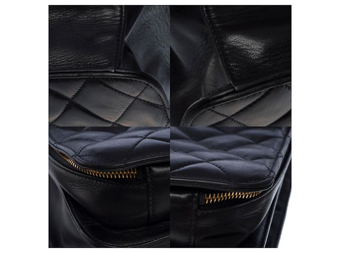 Chanel borsa a tracolla in pelle nera-101091 Nero - vista 12