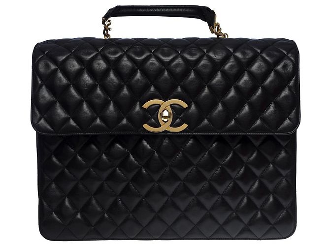 Chanel borsa a tracolla in pelle nera-101091 Nero - vista 2
