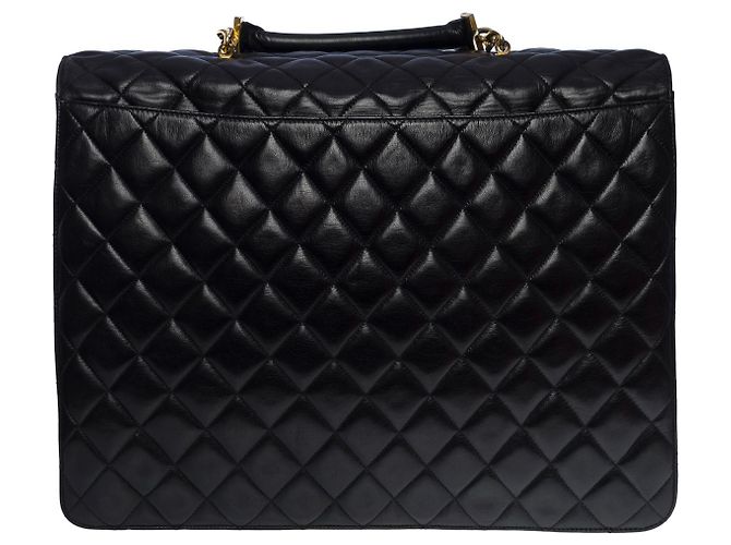 Chanel borsa a tracolla in pelle nera-101091 Nero - vista 3