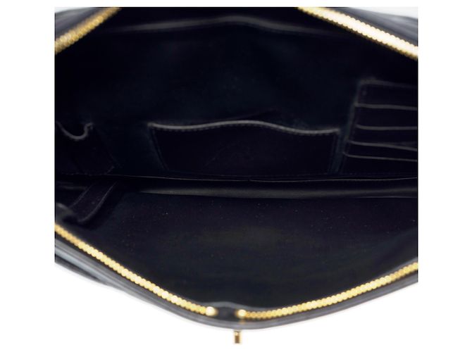 Chanel borsa a tracolla in pelle nera-101091 Nero - vista 8